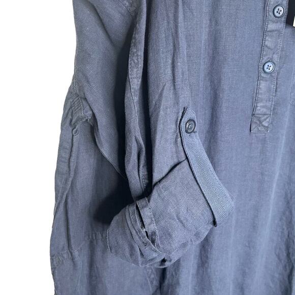 New Women’s Michael Stars Eleanor Linen Shirt Dress Size: 2X - Picture 7 of 11